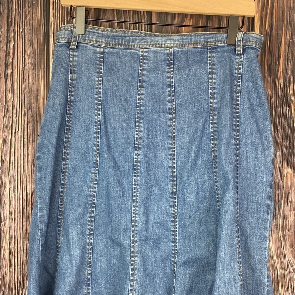 Vintage Collection Long Bell Shaped Denim Skirt- Size Medium - Picture 7 of 10